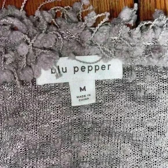 Blu Pepper Light pullover Sweater. Shaggy Popcorn Knit Size M. Mauve. - Picture 9 of 10